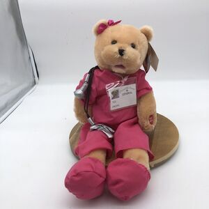 Chantilly Lane Nurse Bear Sings "I WLL Be There" Pink Scrubs 19" Works  Video
